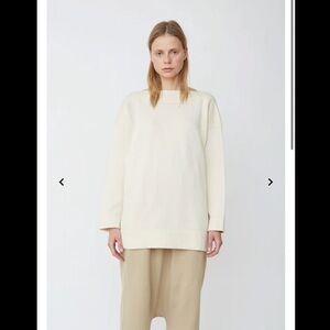 Lauren Manoogian Mariner Organic Cotton Pullover in Ecru Cream Small